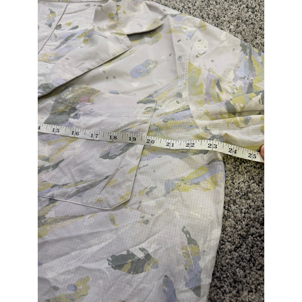 Lululemon Airing Easy Camp Collar Shirt Men L Variegated Bloom Finch Yellow - Picture 4 of 11